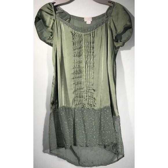 Transit Short Sleeve Silk Blend Ruffle Top Size 2 - Picture 2 of 6